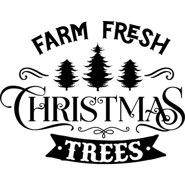 Farm fresh Christmas trees black Photoroom Thumbnail